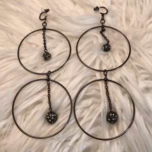 Bebe gunmetal earrings